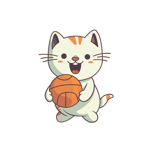 Basketball Kitten Stickers