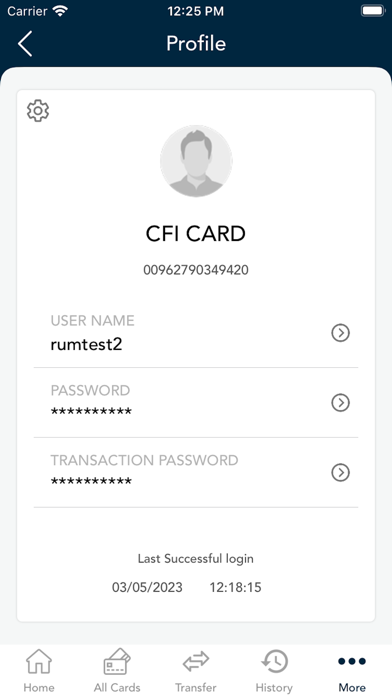 Gate To Pay - CFI Card Screenshot