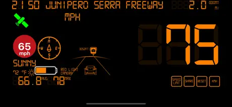 Speedmeter mph digital display