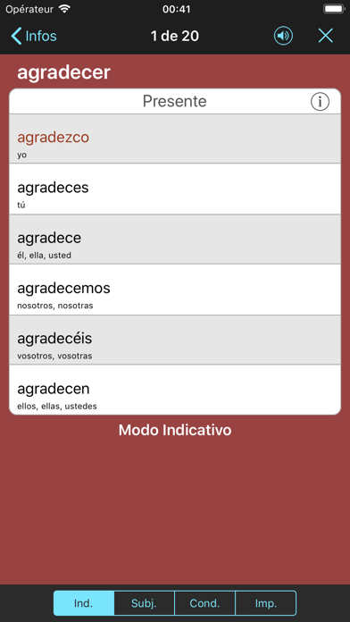 Screenshot #3 pour Espagnol: Verbes & Conjugaison