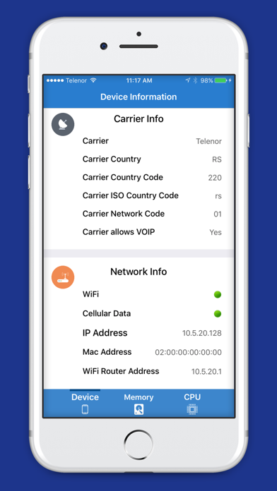 BaseStats: Phone & Device Info iPhone screenshot