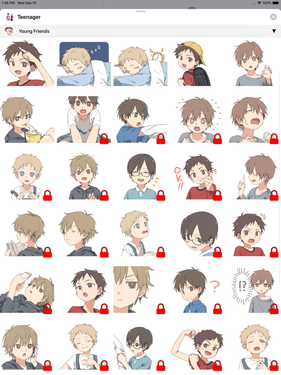Teen Emoji Stickers iPad screenshot 2 - Stickers app