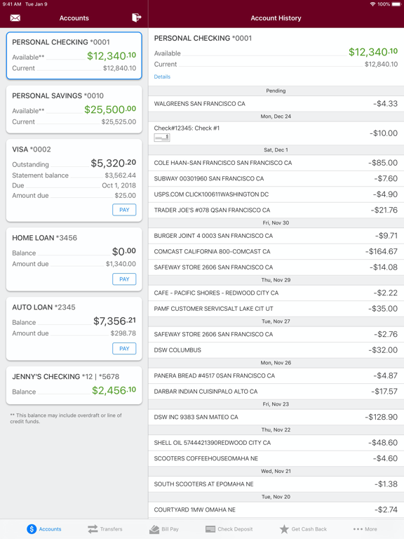 Arrow Bank iPad screenshot 2 - Finance app