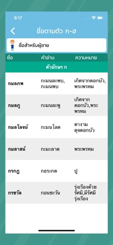 ตั้งชื่อมงคล : ตั้งชื่อลูก screenshot
