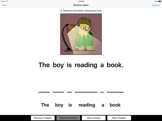 Sentence Maker App iPad screenshot