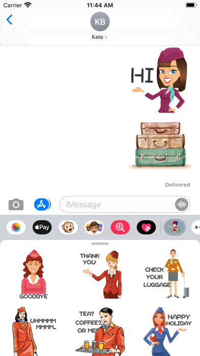 Screenshot #1 pour Cabin Crew Emoji Stickers