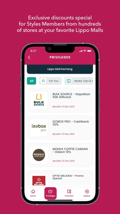 Styles Lippo Malls Screenshot