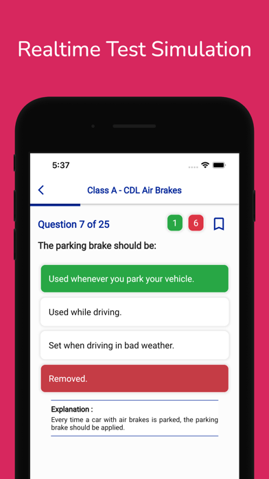 South Dakota CDL Permit Test Screenshot