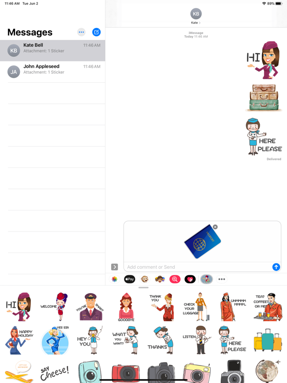 Screenshot #5 pour Cabin Crew Emoji Stickers