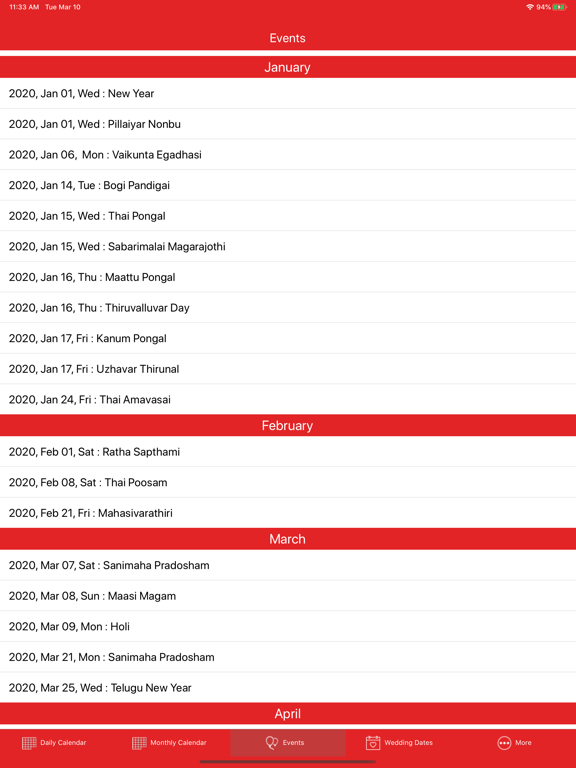 Screenshot #6 pour Tamil Dina Calendar