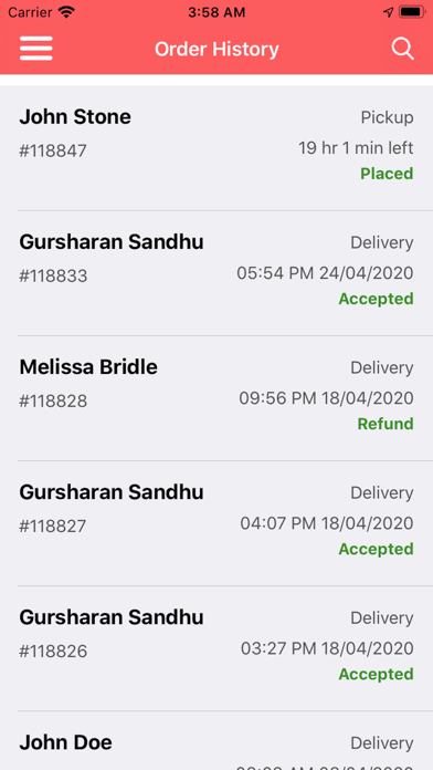 Order Meal Restaurant Screenshot