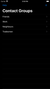 Contact Groups screenshot
