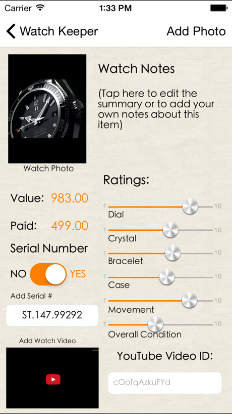 Watch Keeper - Collectors Box App Store screenshot 1
