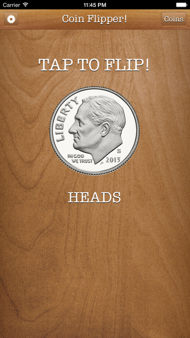 Flip a Coin App Screenshot
