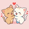 Mochi Cat Couple Stickers icon
