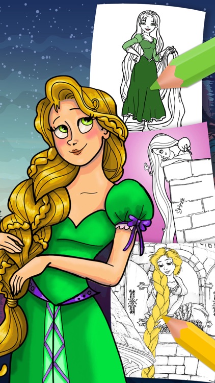 Fairytale coloring book game