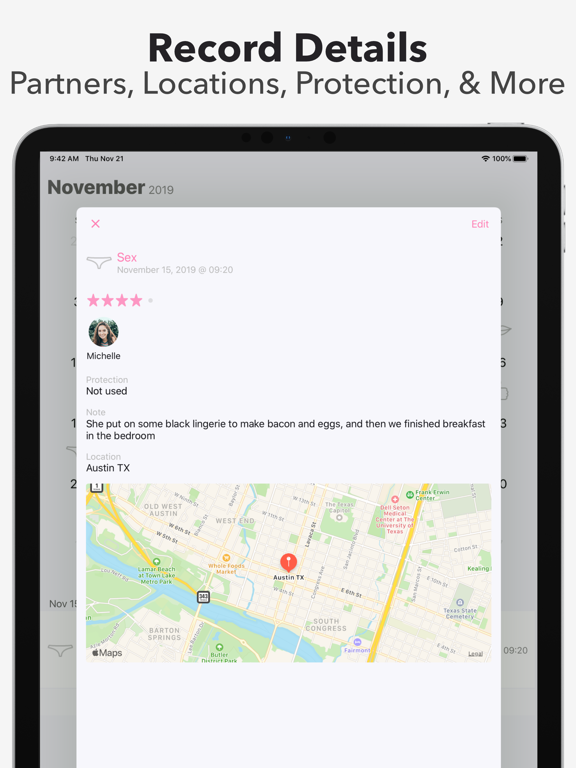 Screenshot #5 pour Nice Sex Tracker