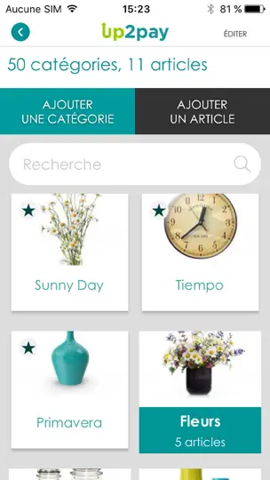 Capture d'écran de Up2pay Mobile sur iPhone 6