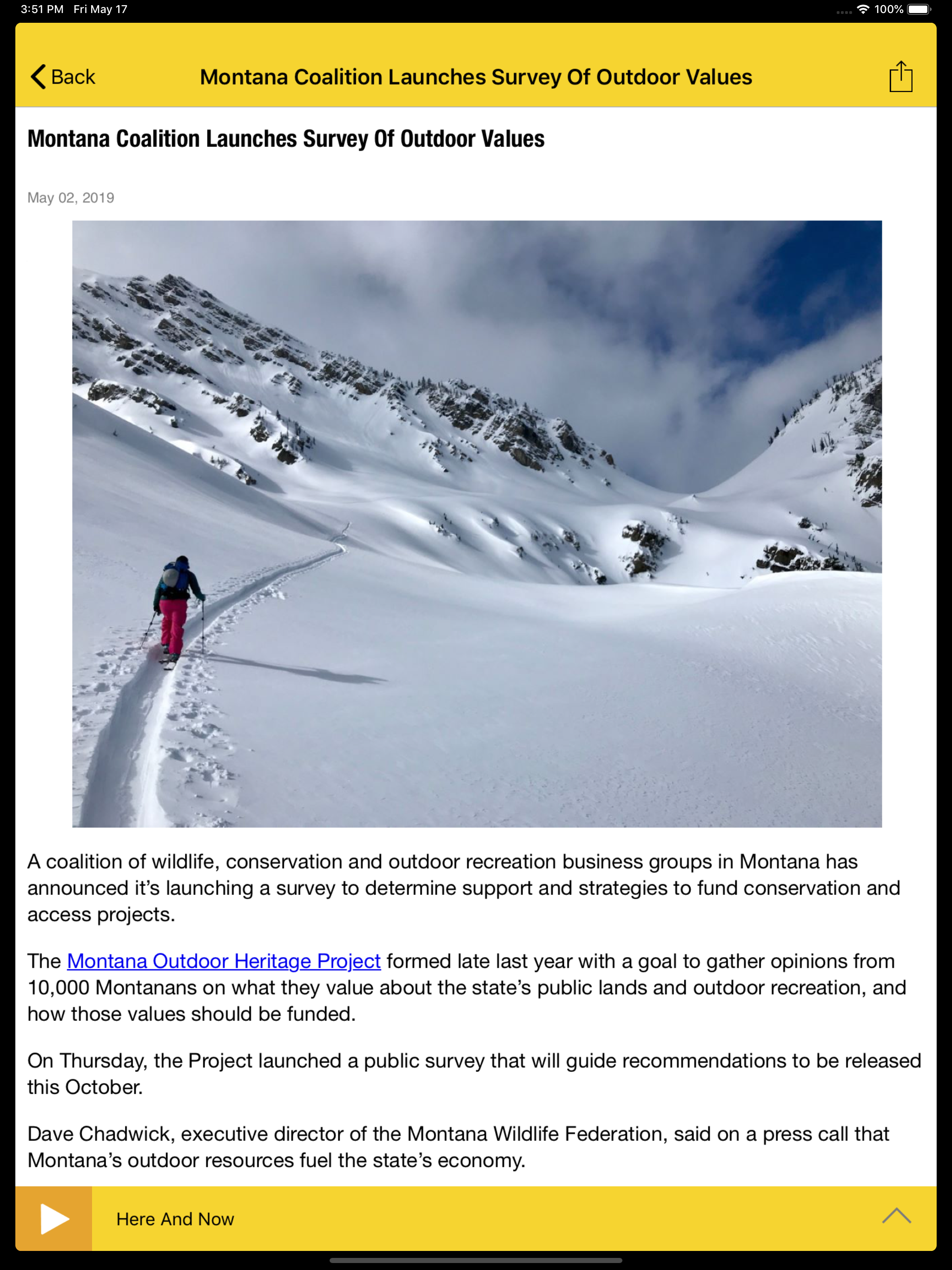 Yellowstone Public Radio App