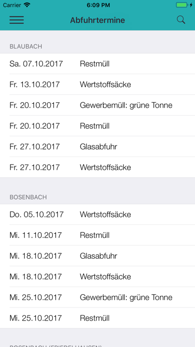 Abfallapp Landkreis Kusel Screenshot