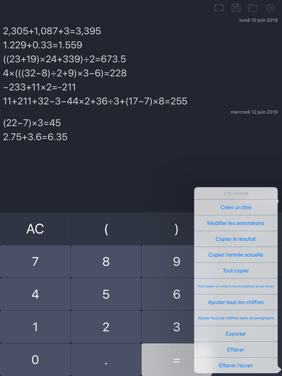 Screenshot #6 pour Calculette - Avec History