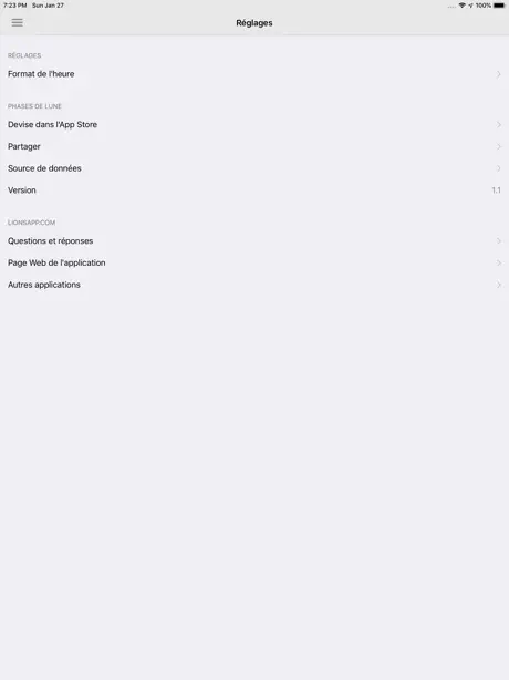 Phases Lunaires - Calendrier