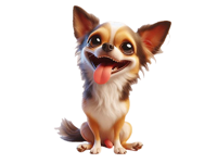 Panting Chihuahua Stickers