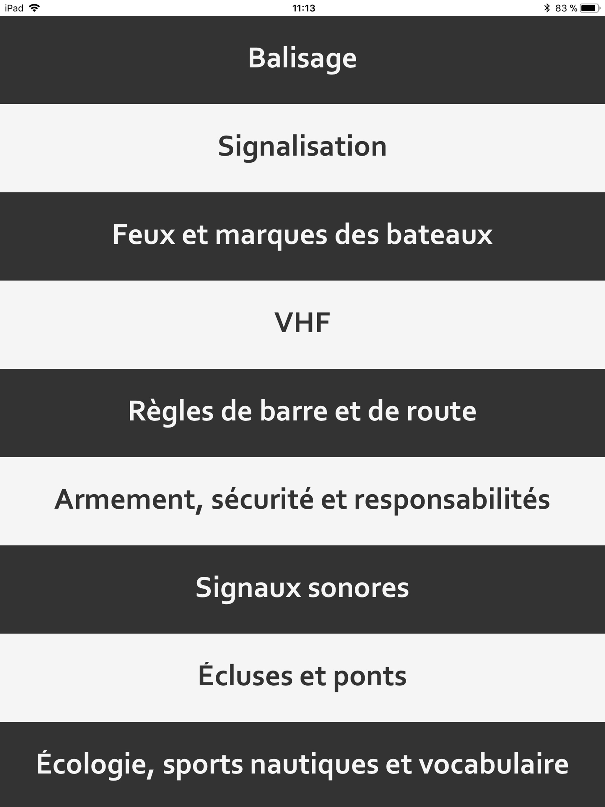 Examen Permis Bateau - Fluvial