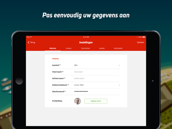 Corendon.nl iPad app afbeelding 5