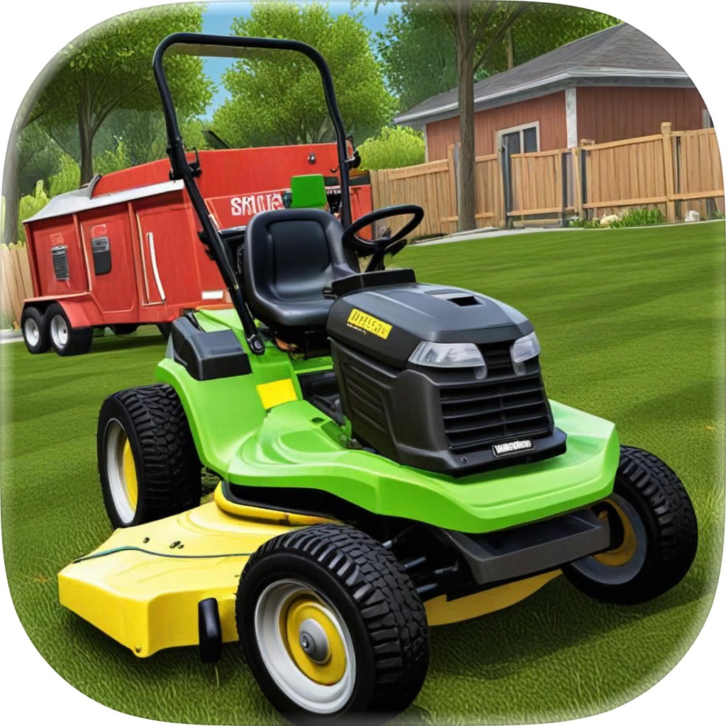 Apple App Store cover for Greenup Lawn Mowing Simulator!