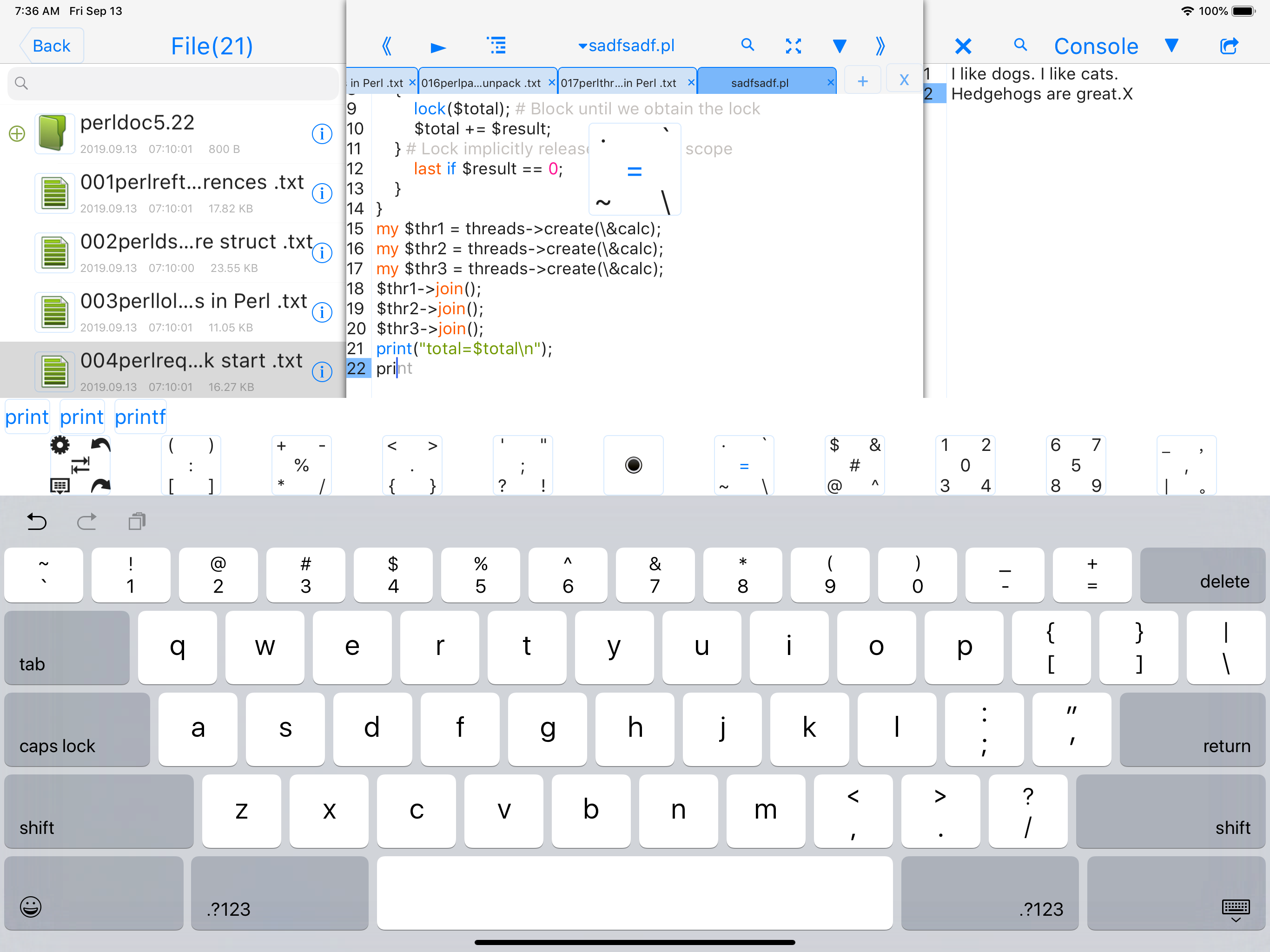 perli-run code,autocomplete,we screenshot 8