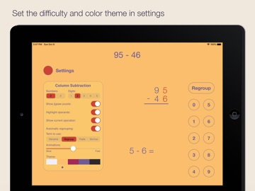 Column Subtraction iPad screenshot