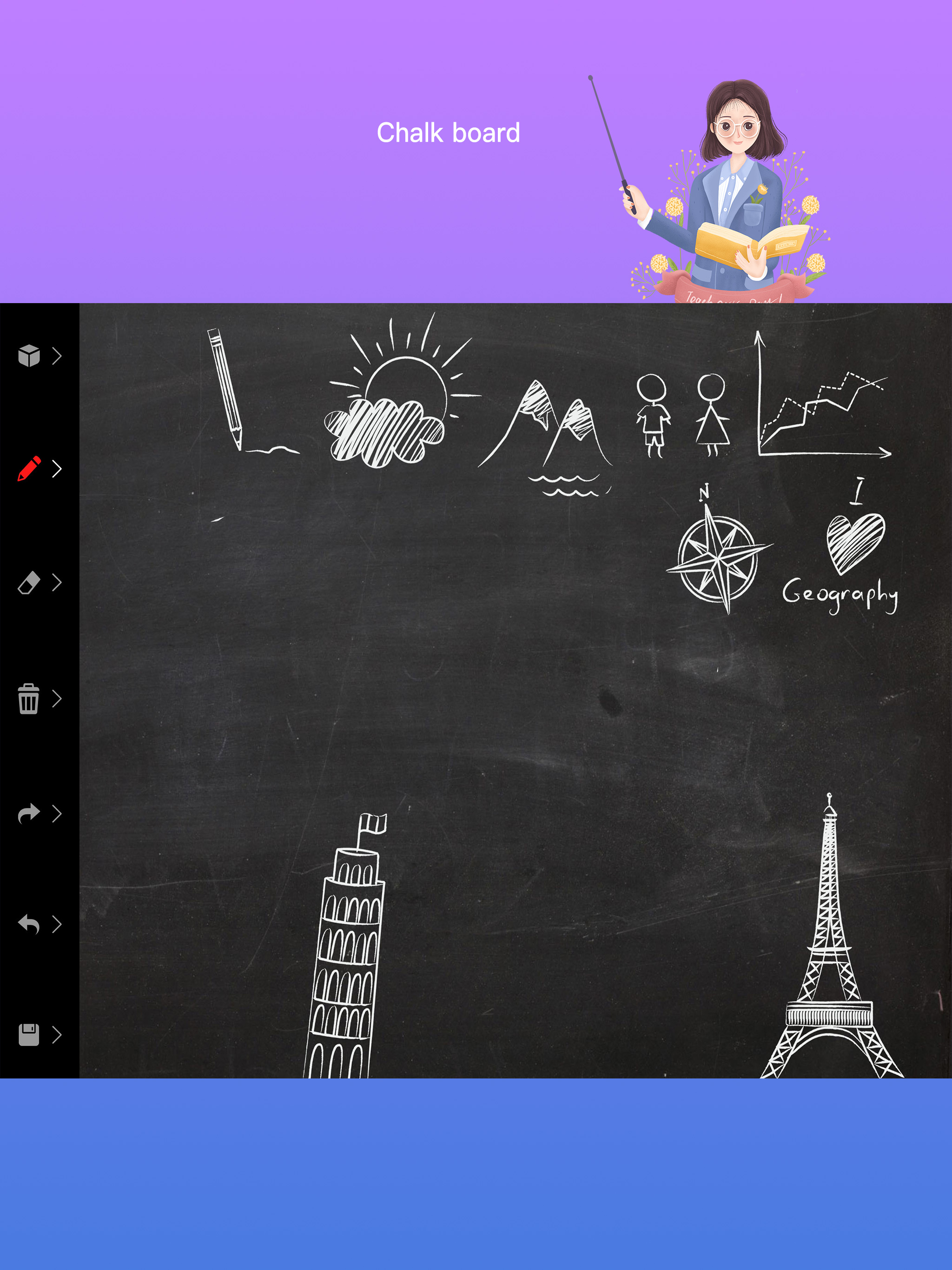 Blackboard-Chalk writing board