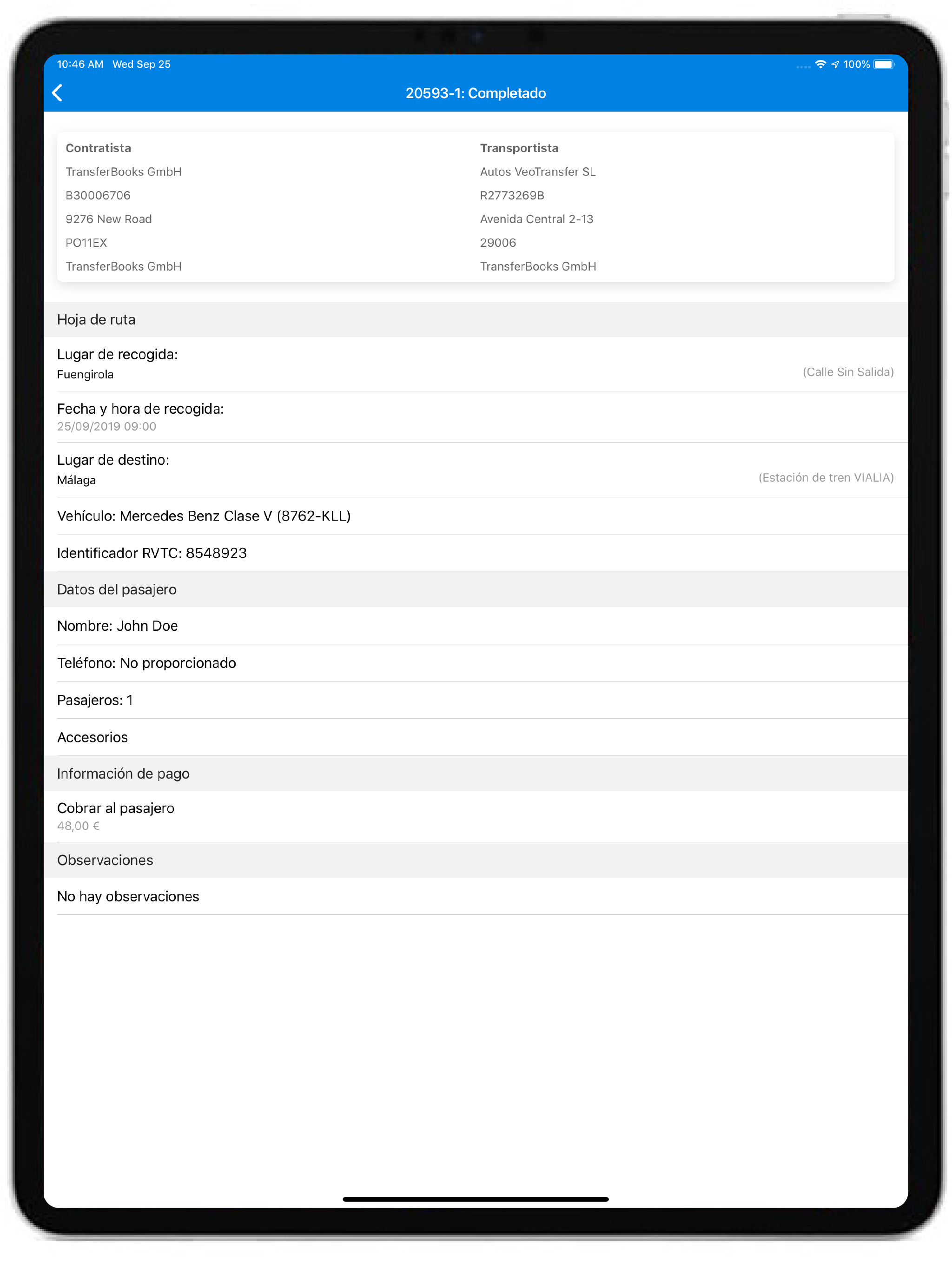 VeoTransfer Conductores VTC screenshot 15