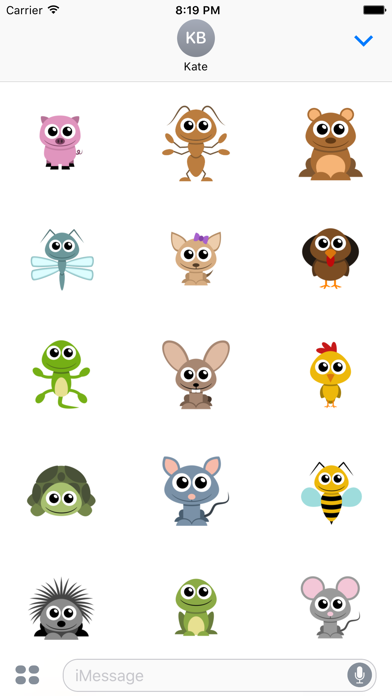 Screenshot #3 pour Adorable Animal Stickers