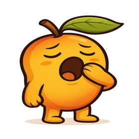 Yawning Mango Stickers
