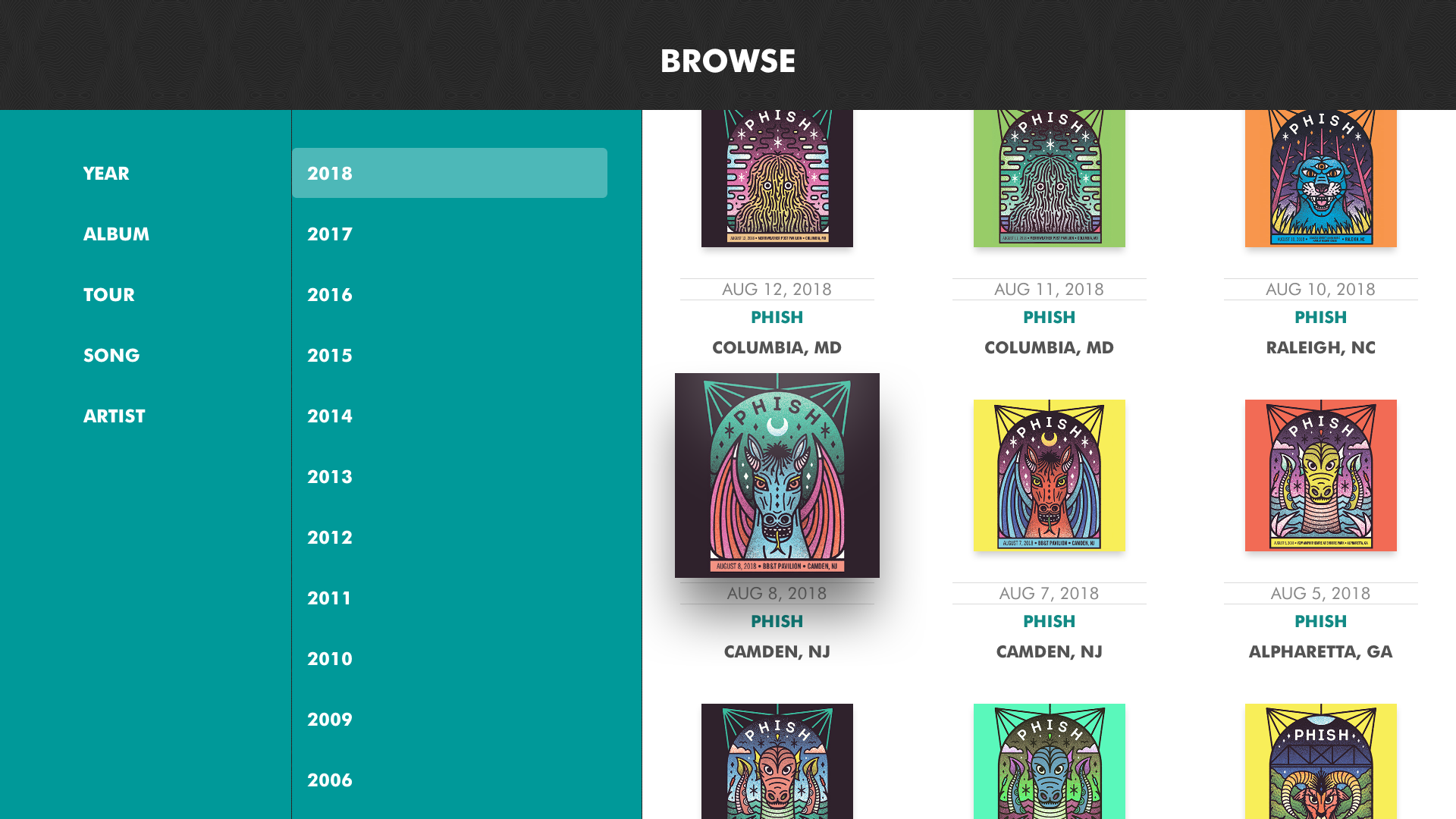 LivePhish screenshot 19