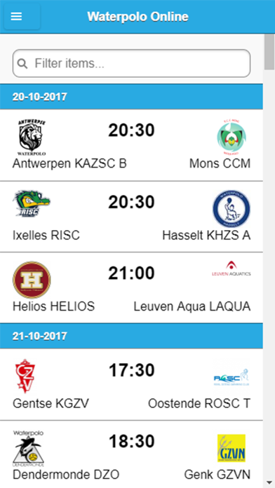Waterpolo Online app screenshot 2