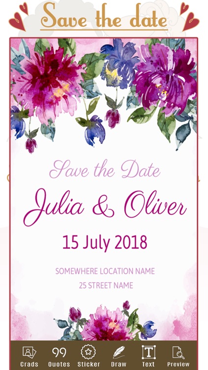 Save The Date: Invitation Card