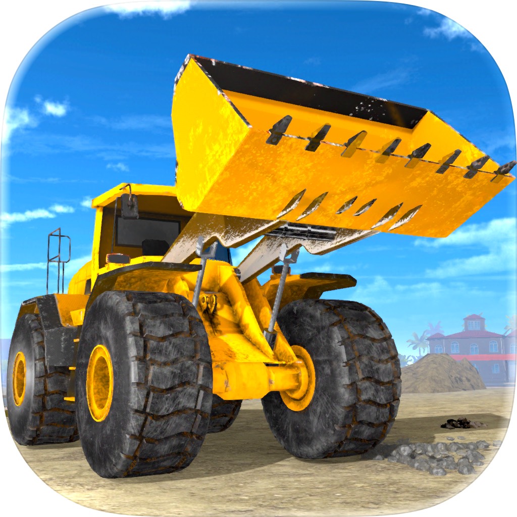 Apple App Store cover for Construction city Excavator 3d