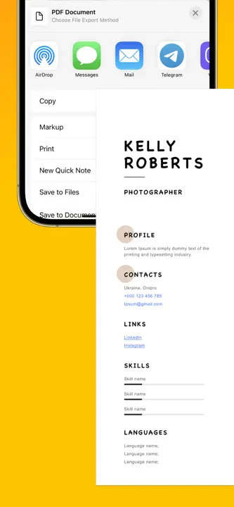Resume Creator AI, PDF Builder: Screenshot 6 von 9