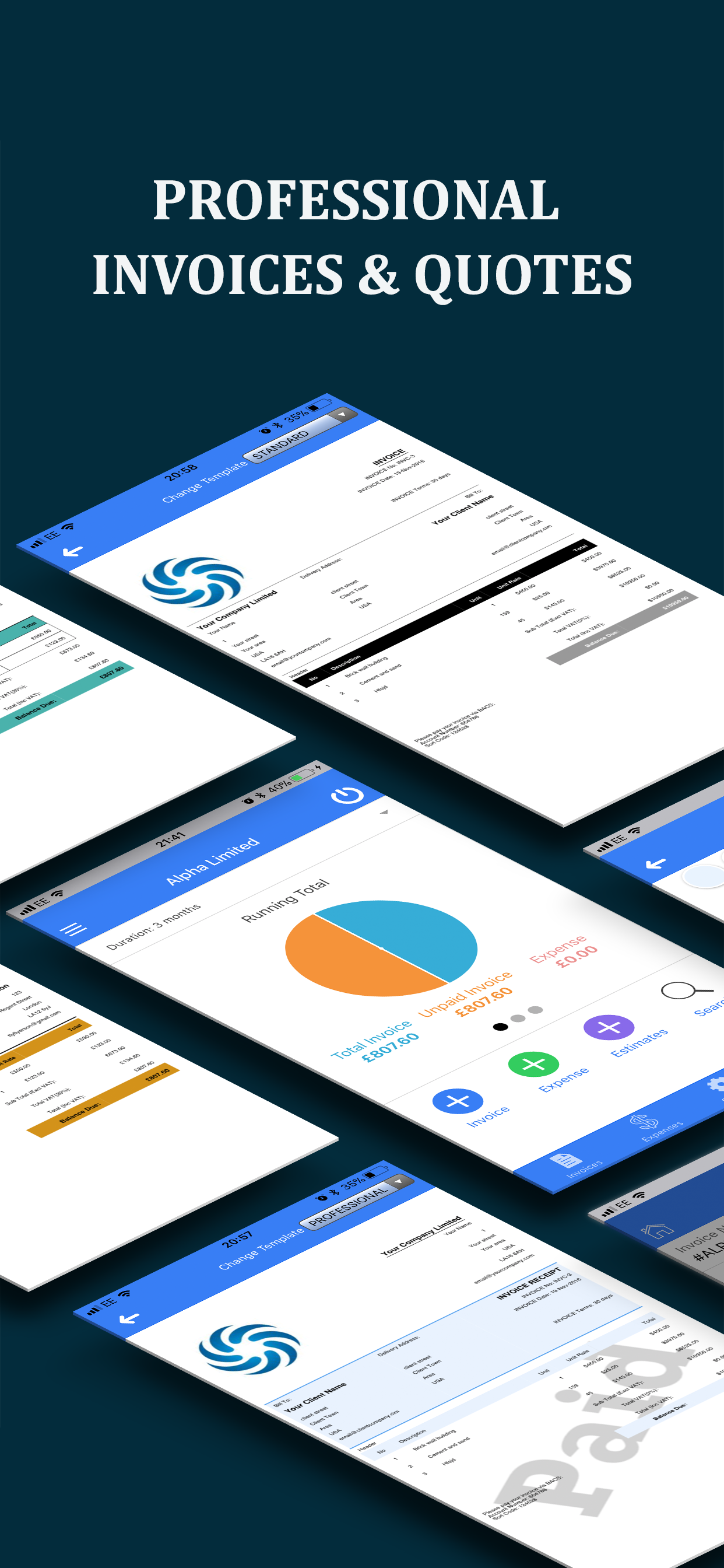 Invoice 4all, Estimate Maker