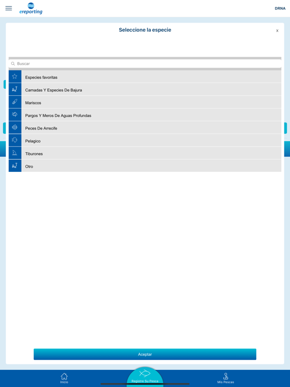 eReporting iPad screenshot