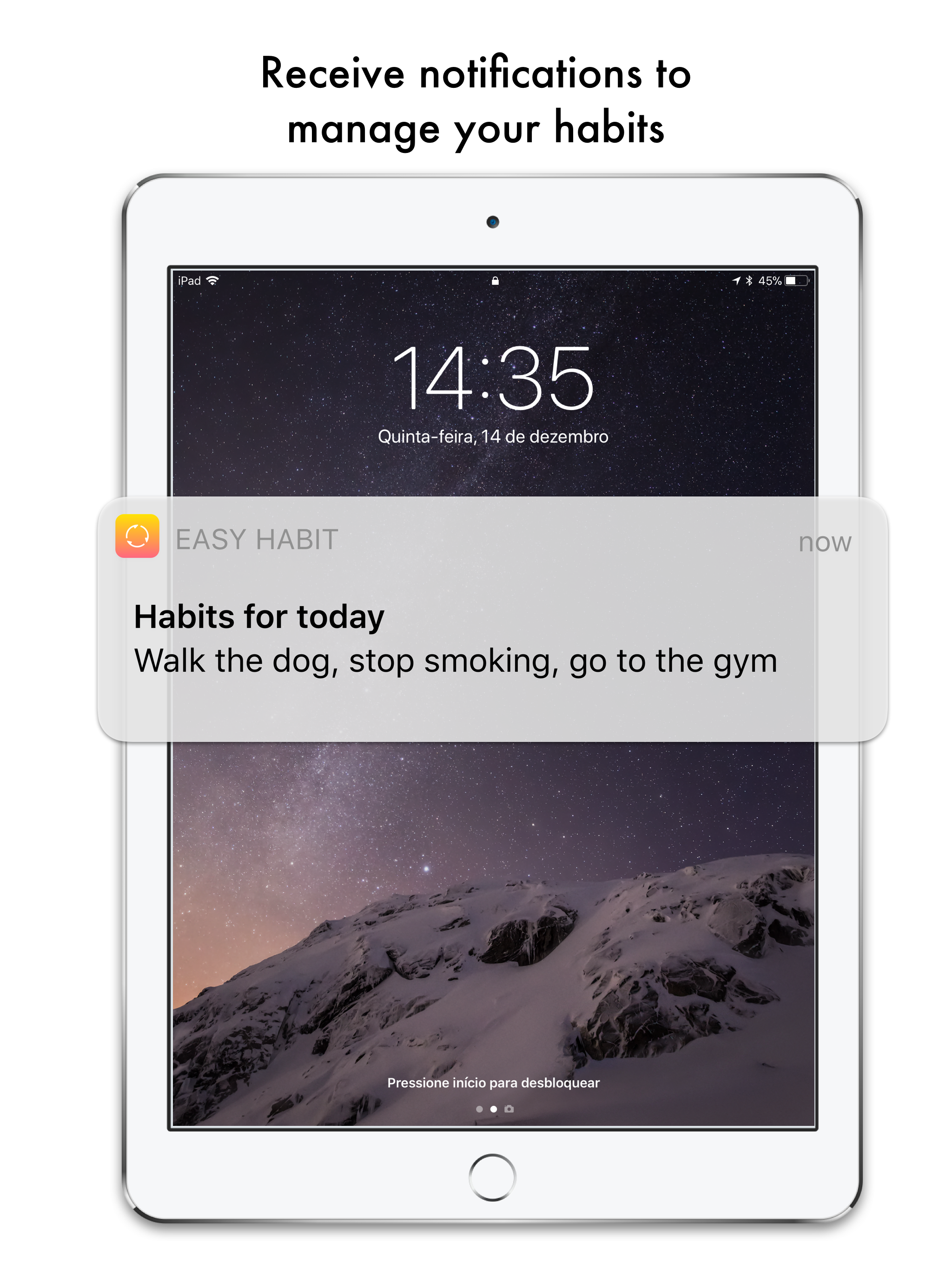Easy Habit - Goals Reminder