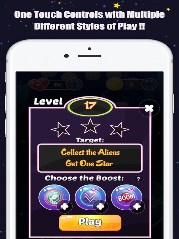 Loose Aliens: Match 3 Puzzle iPad screenshot