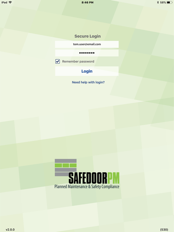 SafedoorPM iPad screenshot 1 - Business app