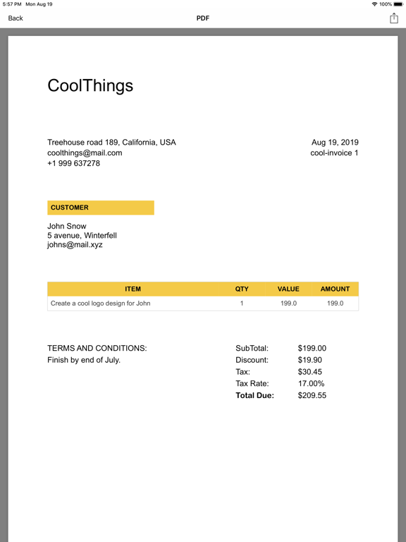 Screenshot #6 pour Freelance Invoice