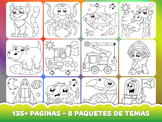 Colorear y pintar niños iPad screenshot 2