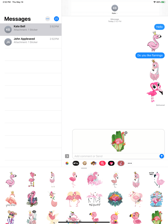 Screenshot #6 pour Flamingo Pinky Stickers