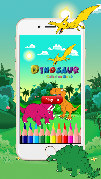 Screenshot #1 pour Dinosaurs Coloring